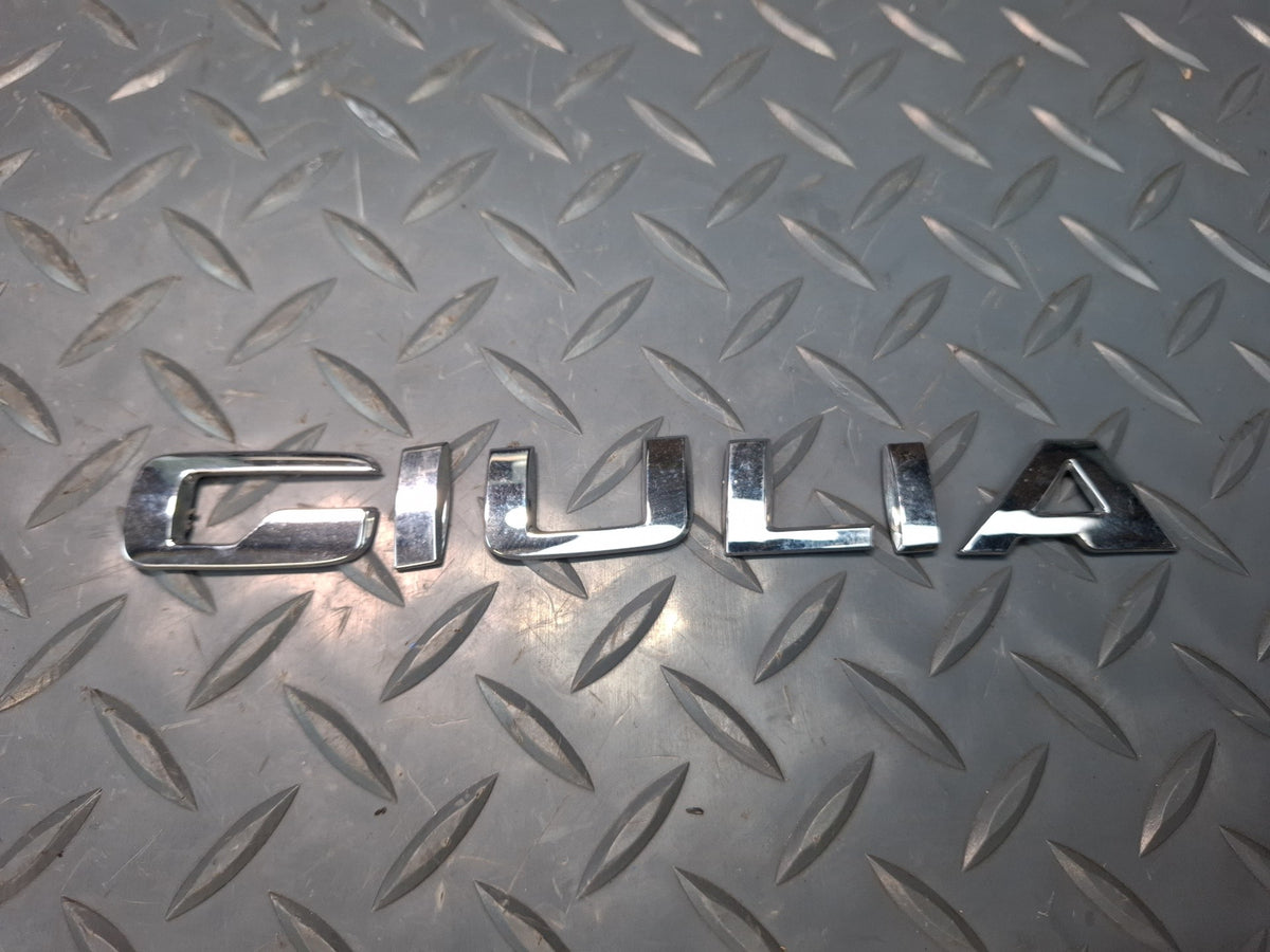 17-23 Alfa Romeo Giulia Q4 952 Rear Trunk Lid Tailgate Emblem Badge Set OEM
