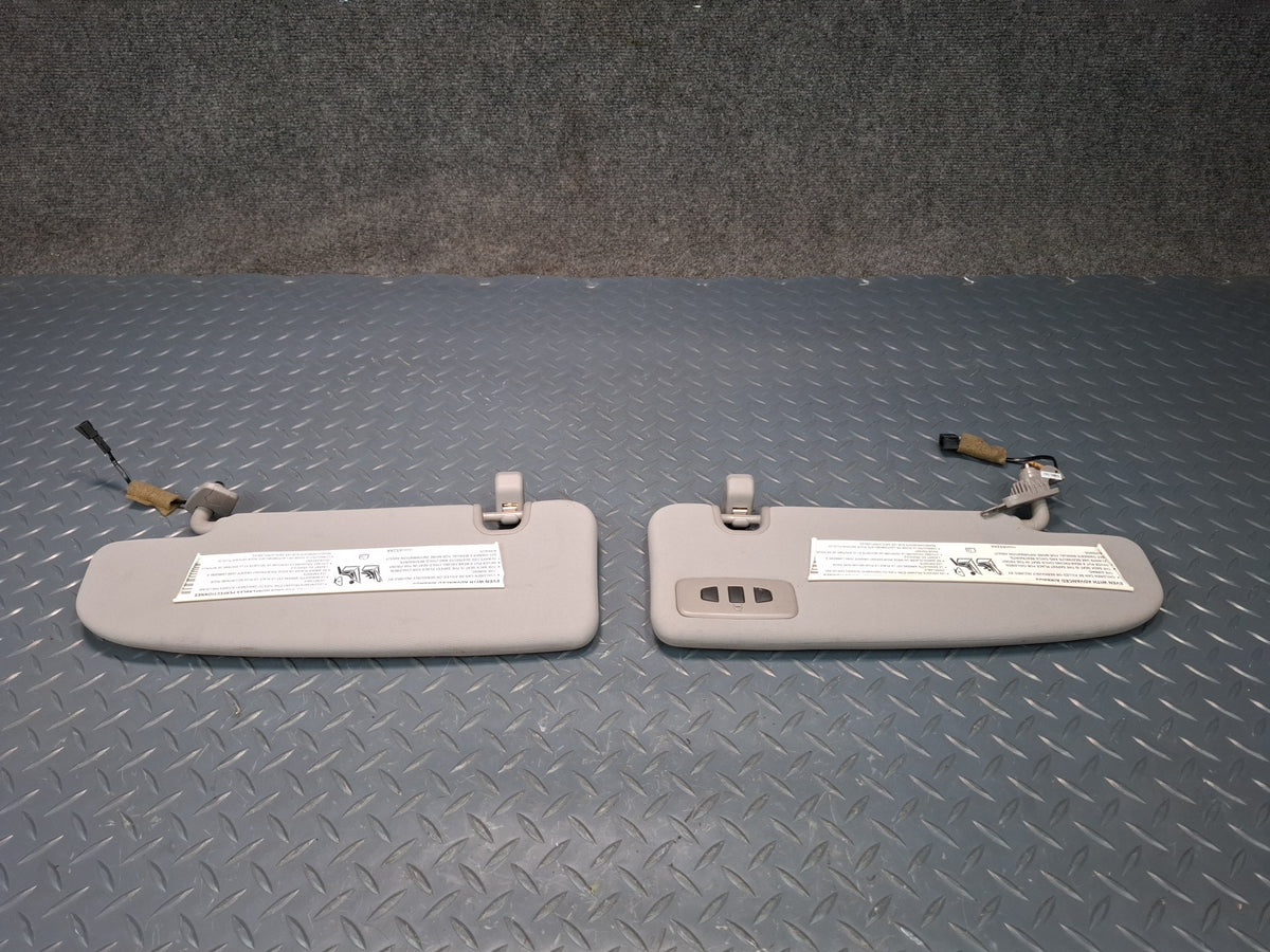 17-21 Alfa Romeo Giulia Front Left & Right Side Sun Visor Gray Set of 2 OEM