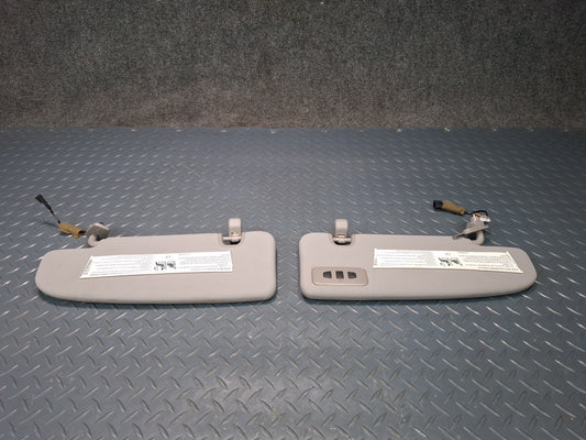17-21 Alfa Romeo Giulia Front Left & Right Side Sun Visor Gray Set of 2 OEM