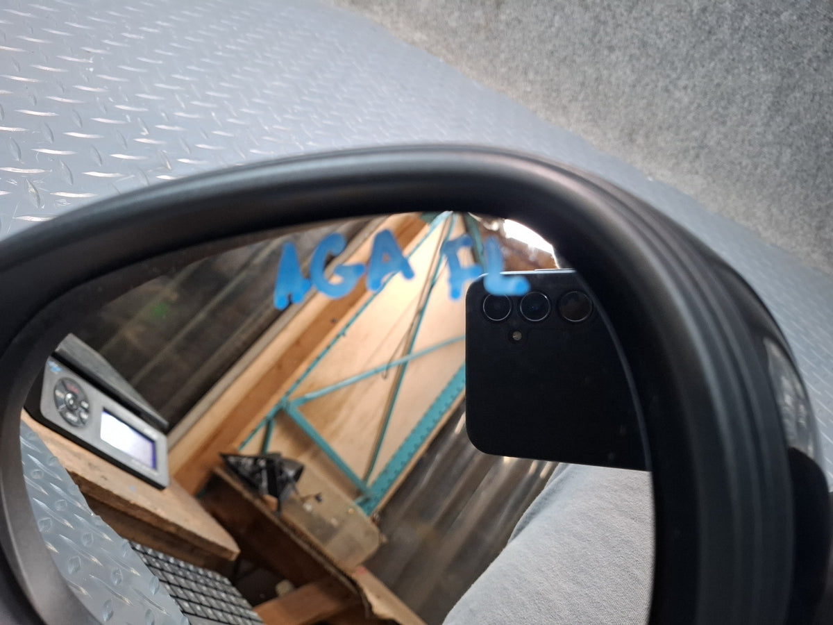 17-25 Alfa Romeo Giulia Left Driver Side Door Heated Rear View Mirror Black OEM