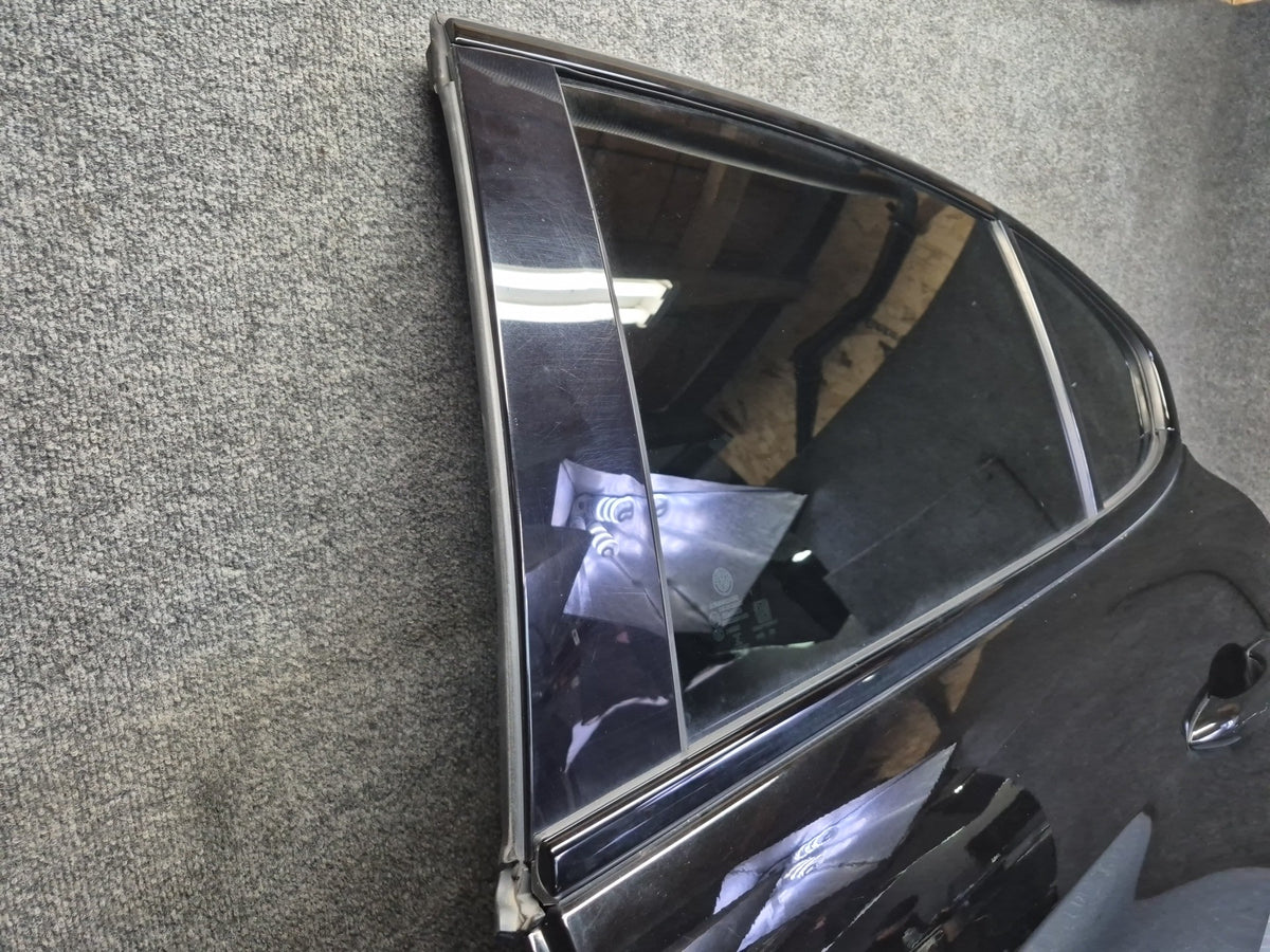 17-25 Alfa Romeo Giulia Rear Left Side Door Shell Panel w Glass Black OEM
