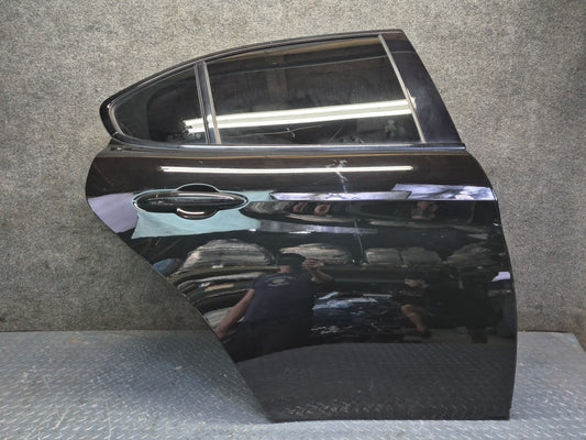 17-25 Alfa Romeo Giulia Rear Right Side Door Shell Panel w Glass Black OEM