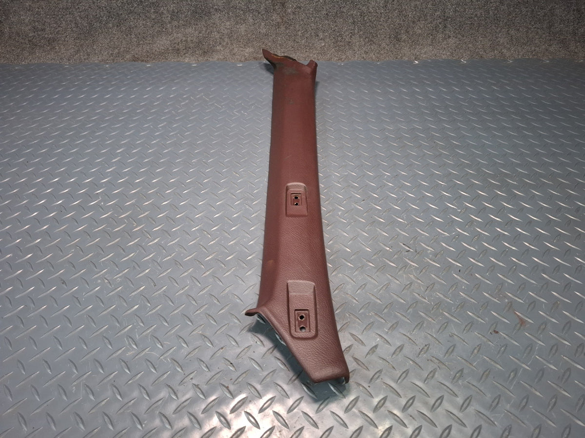 86-92 Toyota Supra MA71 Front Interior A Pillar Trim Cover Panel Set Maroon OEM