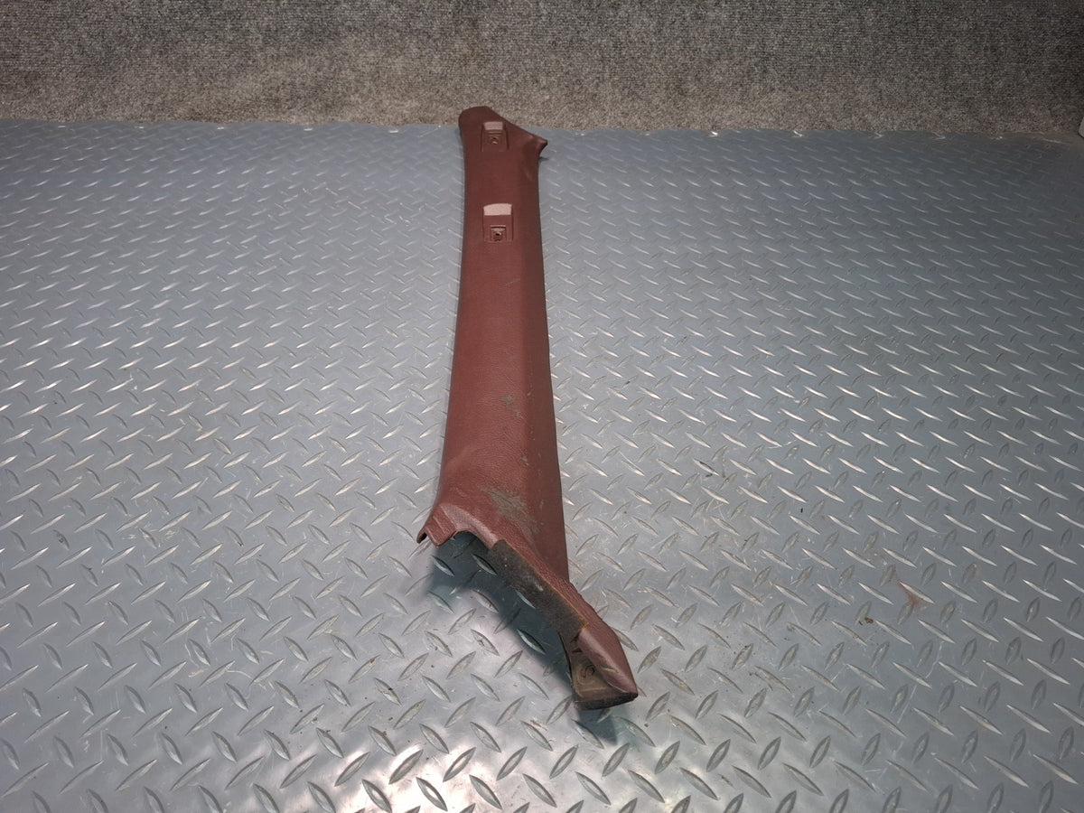 86-92 Toyota Supra MA71 Front Interior A Pillar Trim Cover Panel Set Maroon OEM