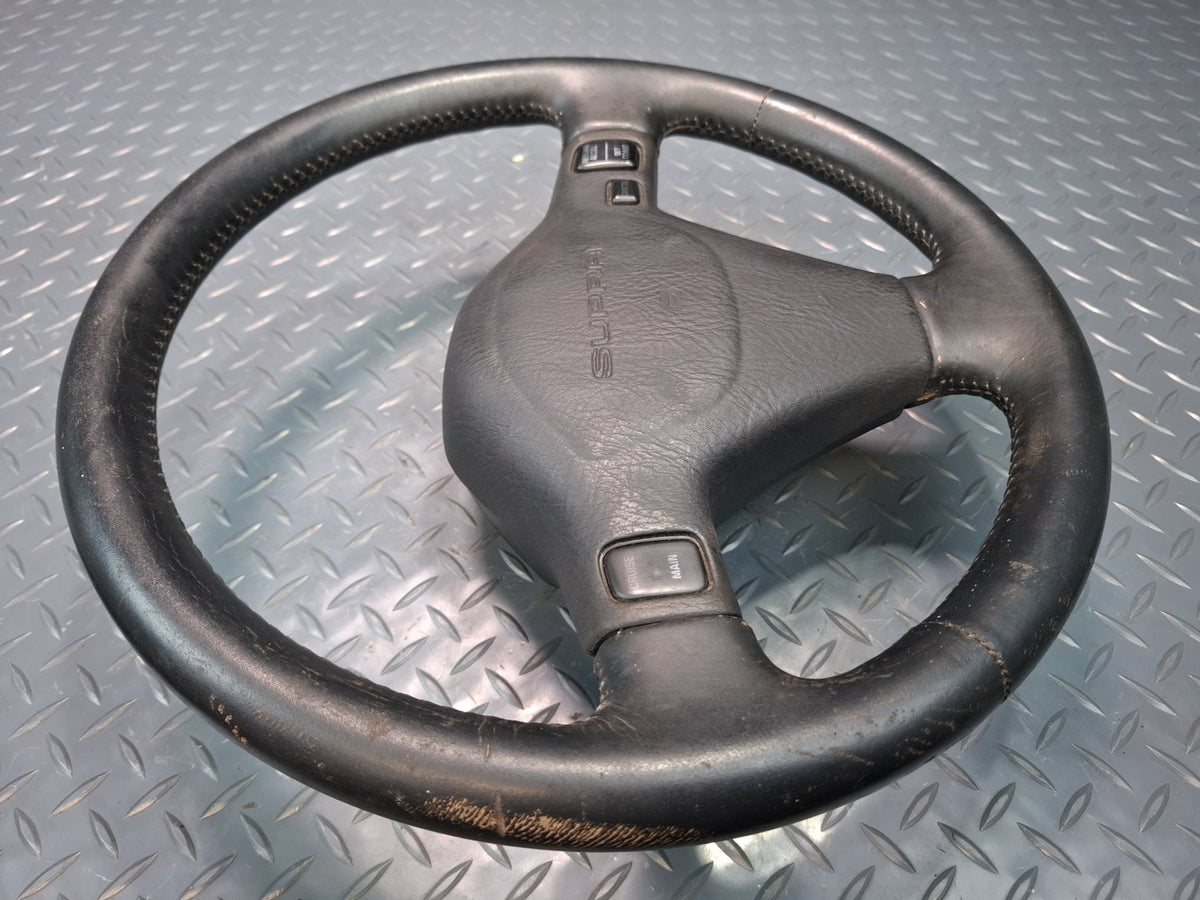 89-92 Toyota Supra MA71 Leather Steering Black w Cruise Switch OEM