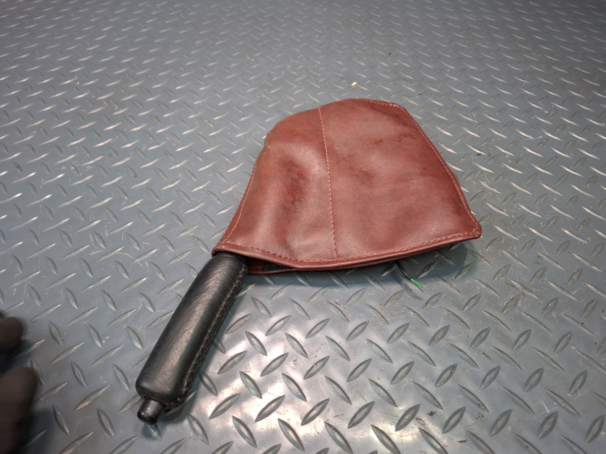 86-92 Toyota Supra MK3 MA71 Emergency Parking Handbrake Handle w Boot Maroon OEM