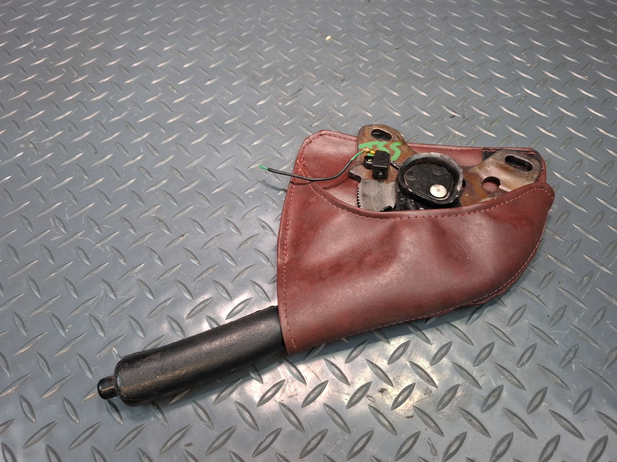 86-92 Toyota Supra MK3 MA71 Emergency Parking Handbrake Handle w Boot Maroon OEM
