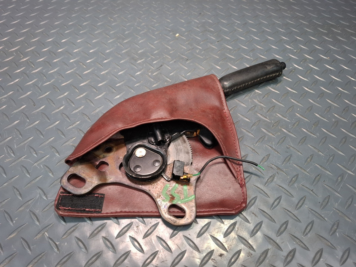 86-92 Toyota Supra MK3 MA71 Emergency Parking Handbrake Handle w Boot Maroon OEM