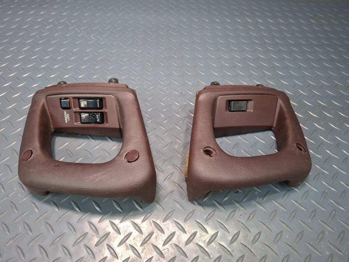 89-92 Toyota Supra MA71 Set of 2 Interior Door Grab Handle w Window Switch OEM