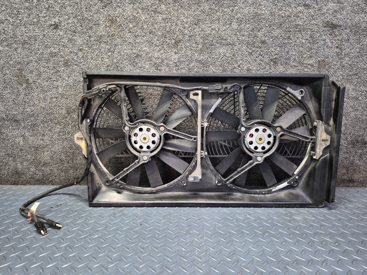96-98 Mercedes R129 SL500 Engine Radiator Cooling Fan Motor w Shroud OEM