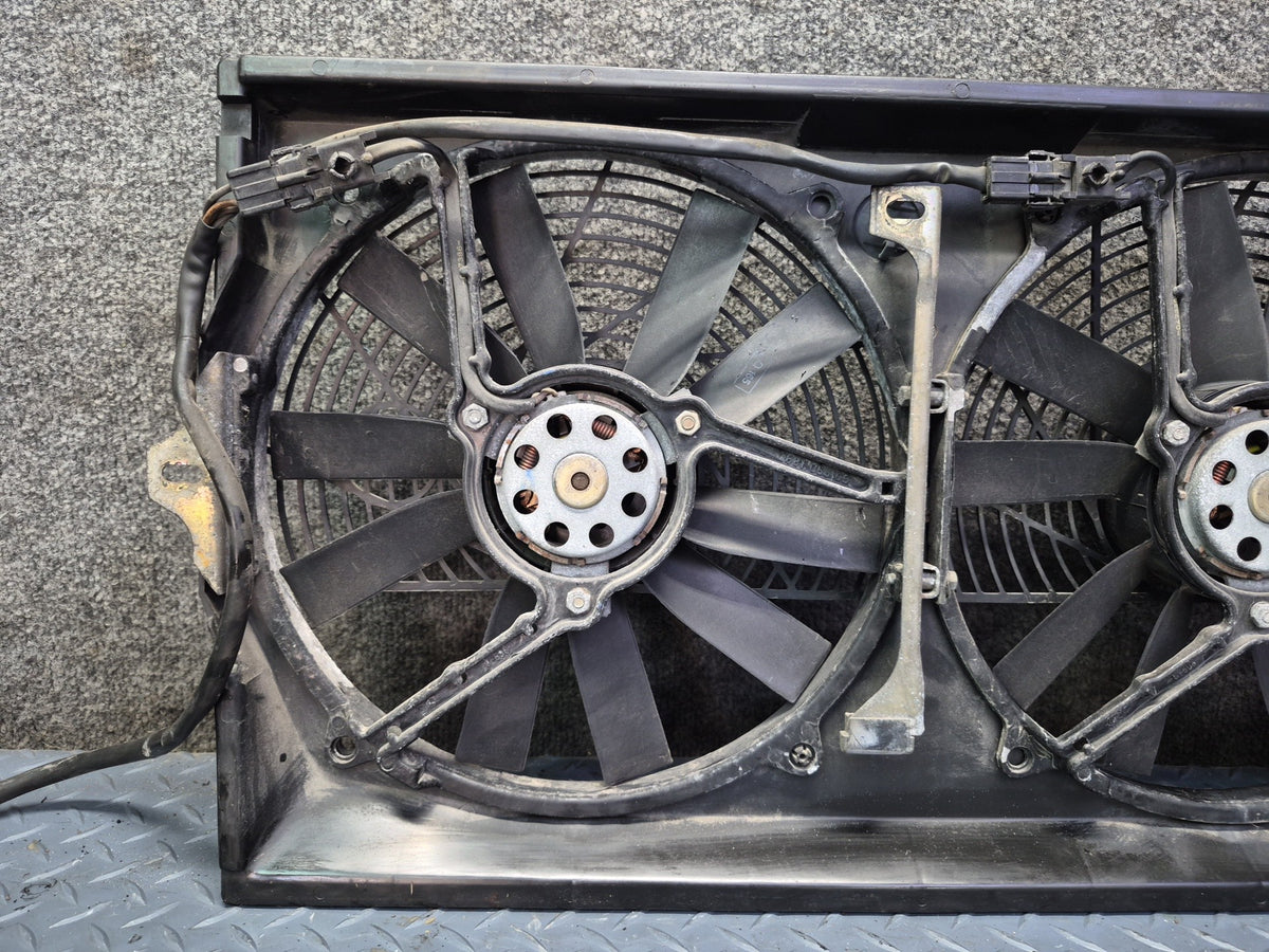 96-98 Mercedes R129 SL500 Engine Radiator Cooling Fan Motor w Shroud OEM