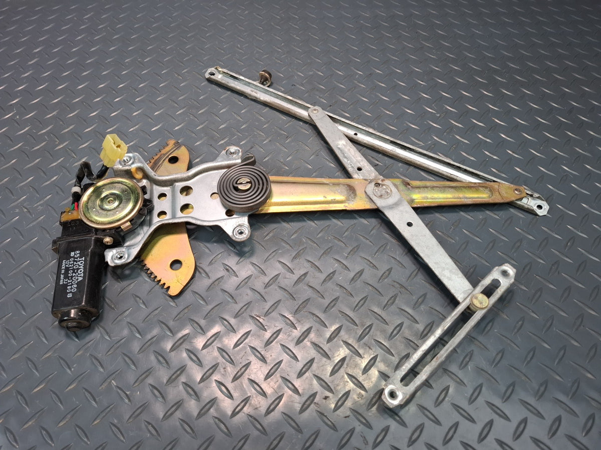 86-92 Toyota Supra MA71 Left Door Window Regulator w Motor OEM
