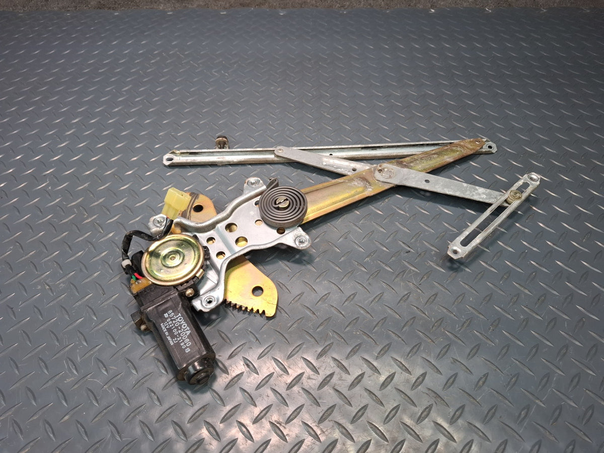 86-92 Toyota Supra MA71 Left Door Window Regulator w Motor OEM