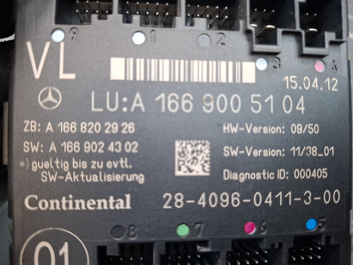 2012-2015 Mercedes W166 Ml-class Front Left Driver Side Door Control Module