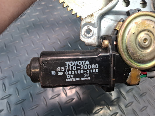 86-92 Toyota Supra MA71 Right Door Window Regulator w Motor OEM