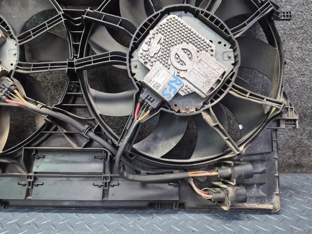 13-15 Audi RS5 8F7 4.2L V8 Engine Radiator Cooling Fan Motor Shroud 87K OEM