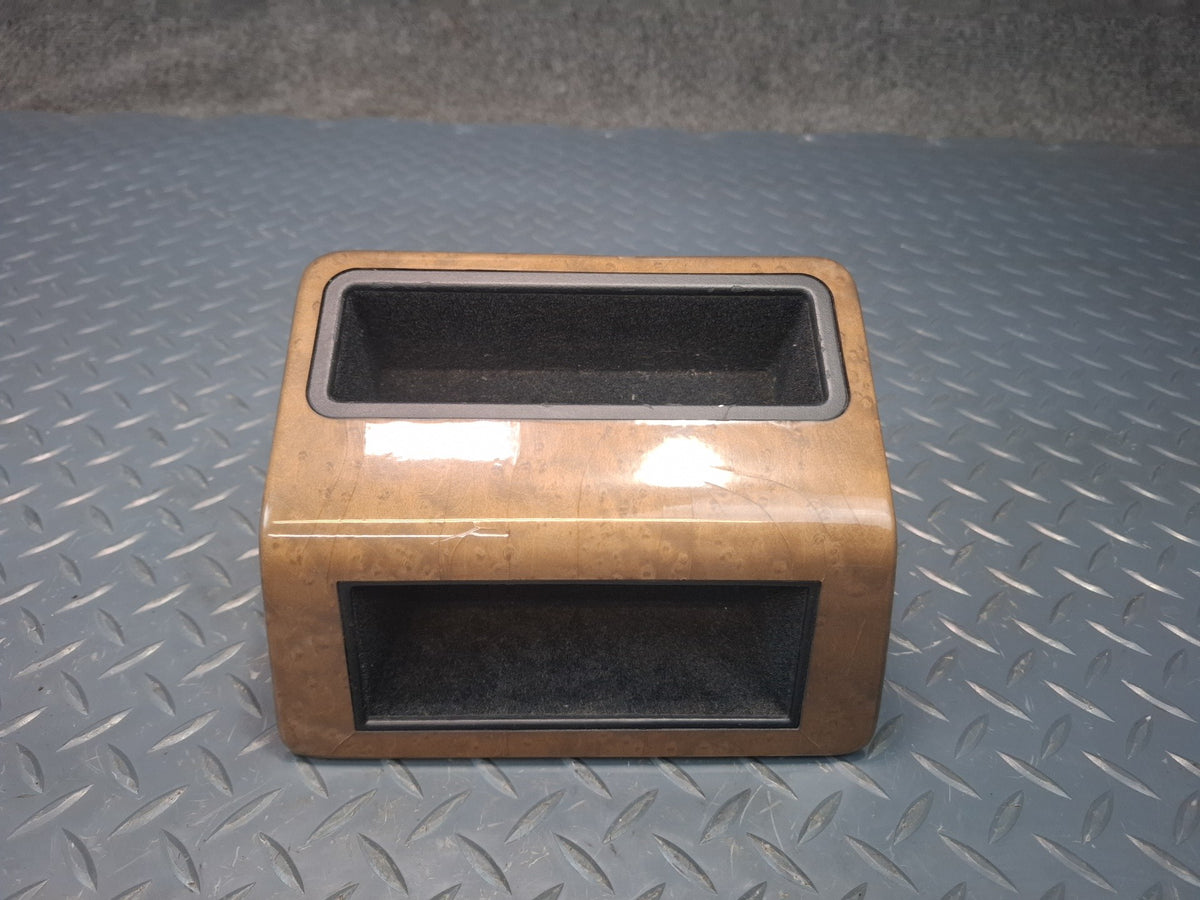 1994-1997 BMW E31 840Ci Rear Center Console Storage Wood Trim Cover Panel Dmgd