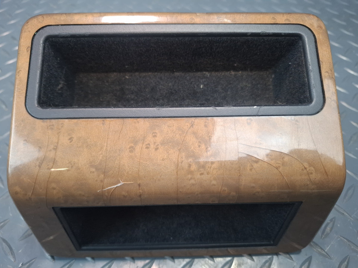 1994-1997 BMW E31 840Ci Rear Center Console Storage Wood Trim Cover Panel Dmgd