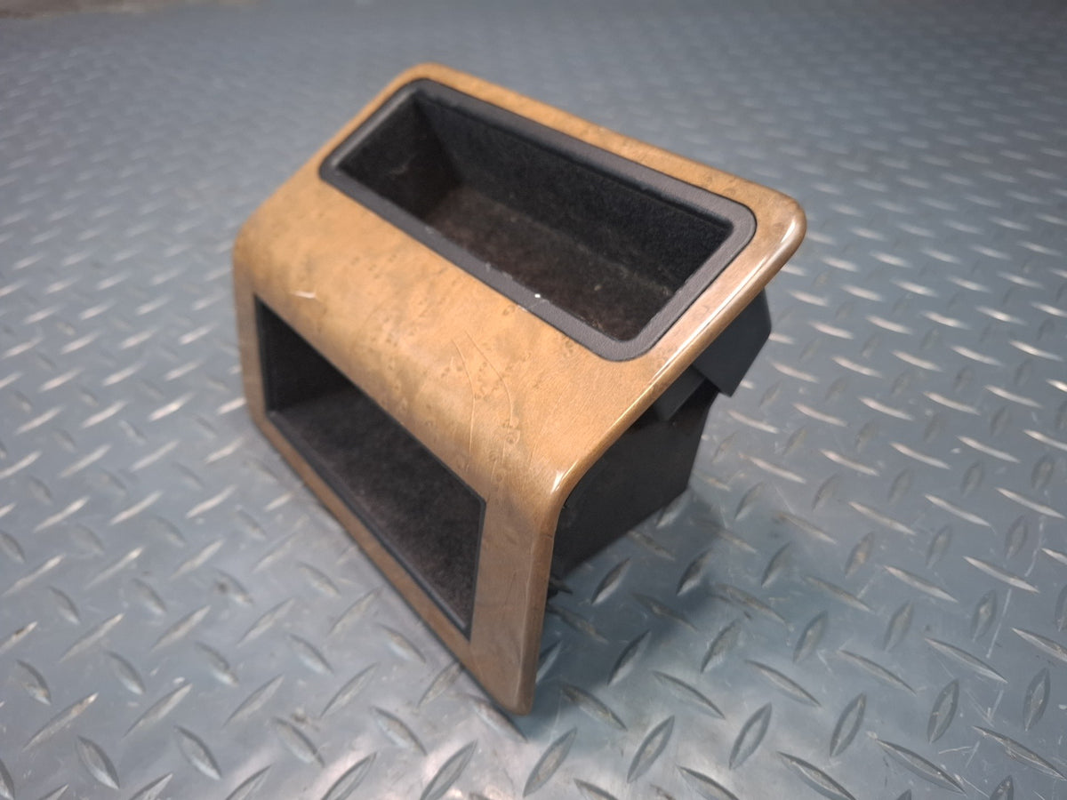 1994-1997 BMW E31 840Ci Rear Center Console Storage Wood Trim Cover Panel Dmgd