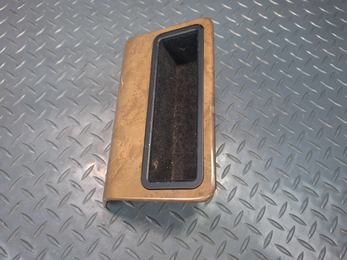 1994-1997 BMW E31 840Ci Rear Center Console Storage Wood Trim Cover Panel Dmgd