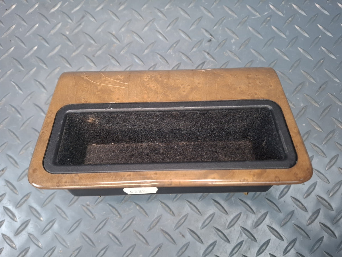 1994-1997 BMW E31 840Ci Rear Center Console Storage Wood Trim Cover Panel Dmgd