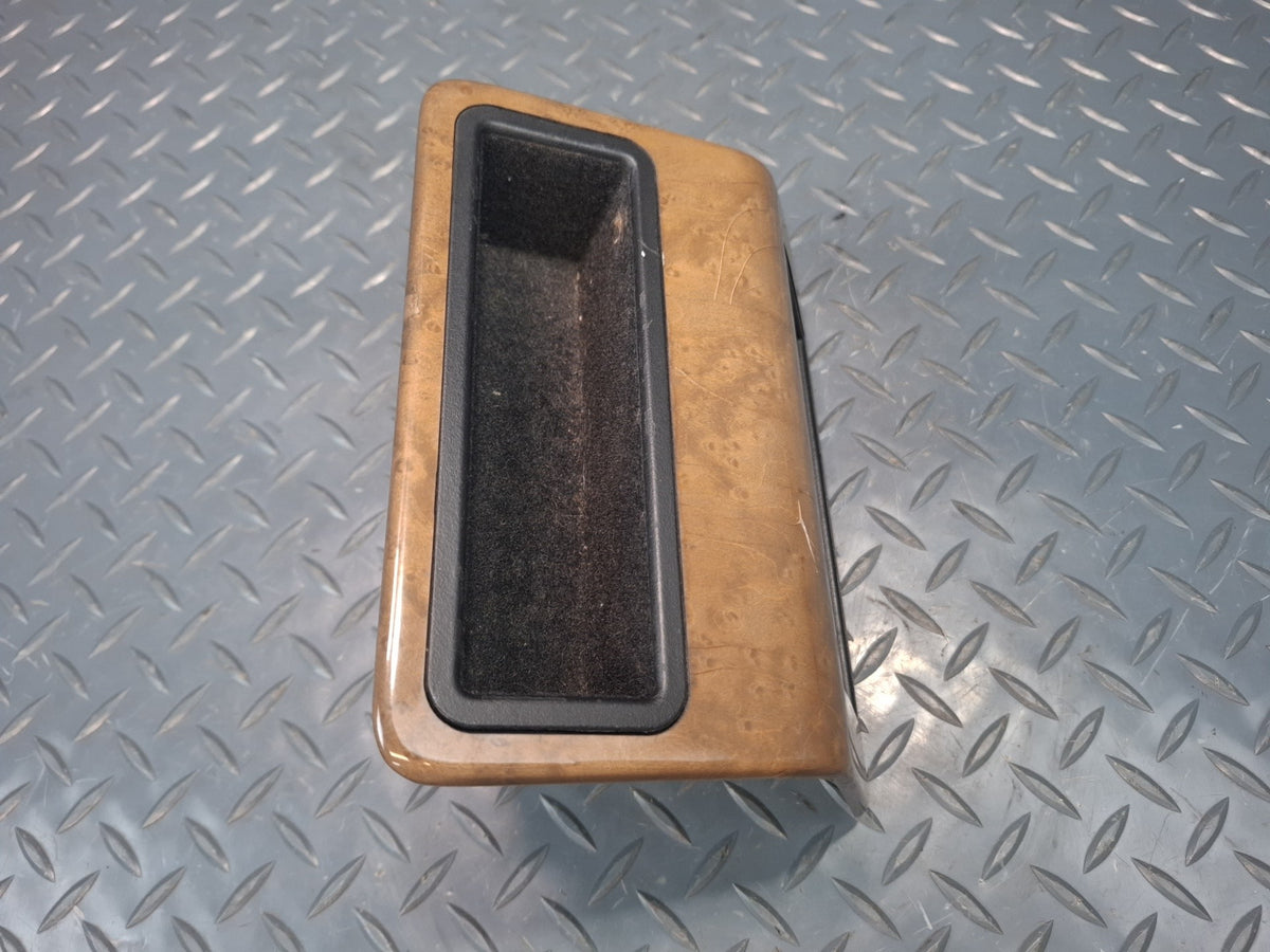 1994-1997 BMW E31 840Ci Rear Center Console Storage Wood Trim Cover Panel Dmgd