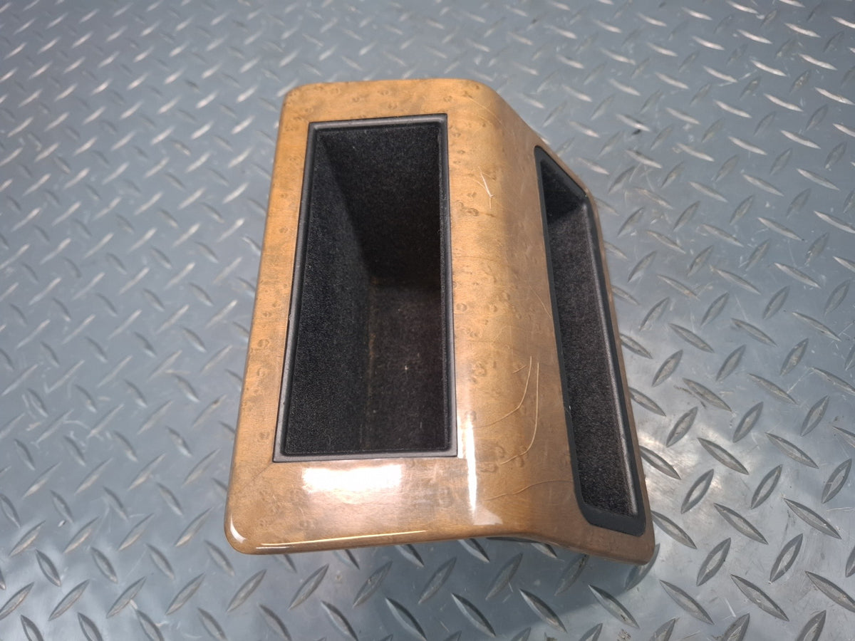 1994-1997 BMW E31 840Ci Rear Center Console Storage Wood Trim Cover Panel Dmgd