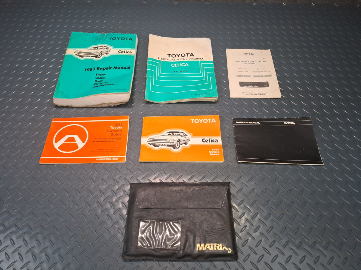 1983 Toyota Celica RA65 User Owner Operator Guide Manual Book Set w Case