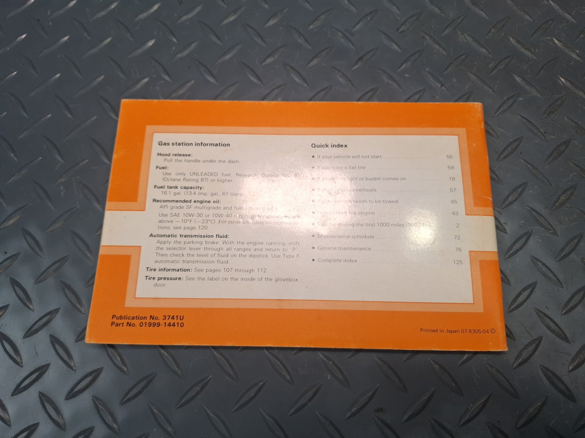 1983 Toyota Celica RA65 User Owner Operator Guide Manual Book Set w Case
