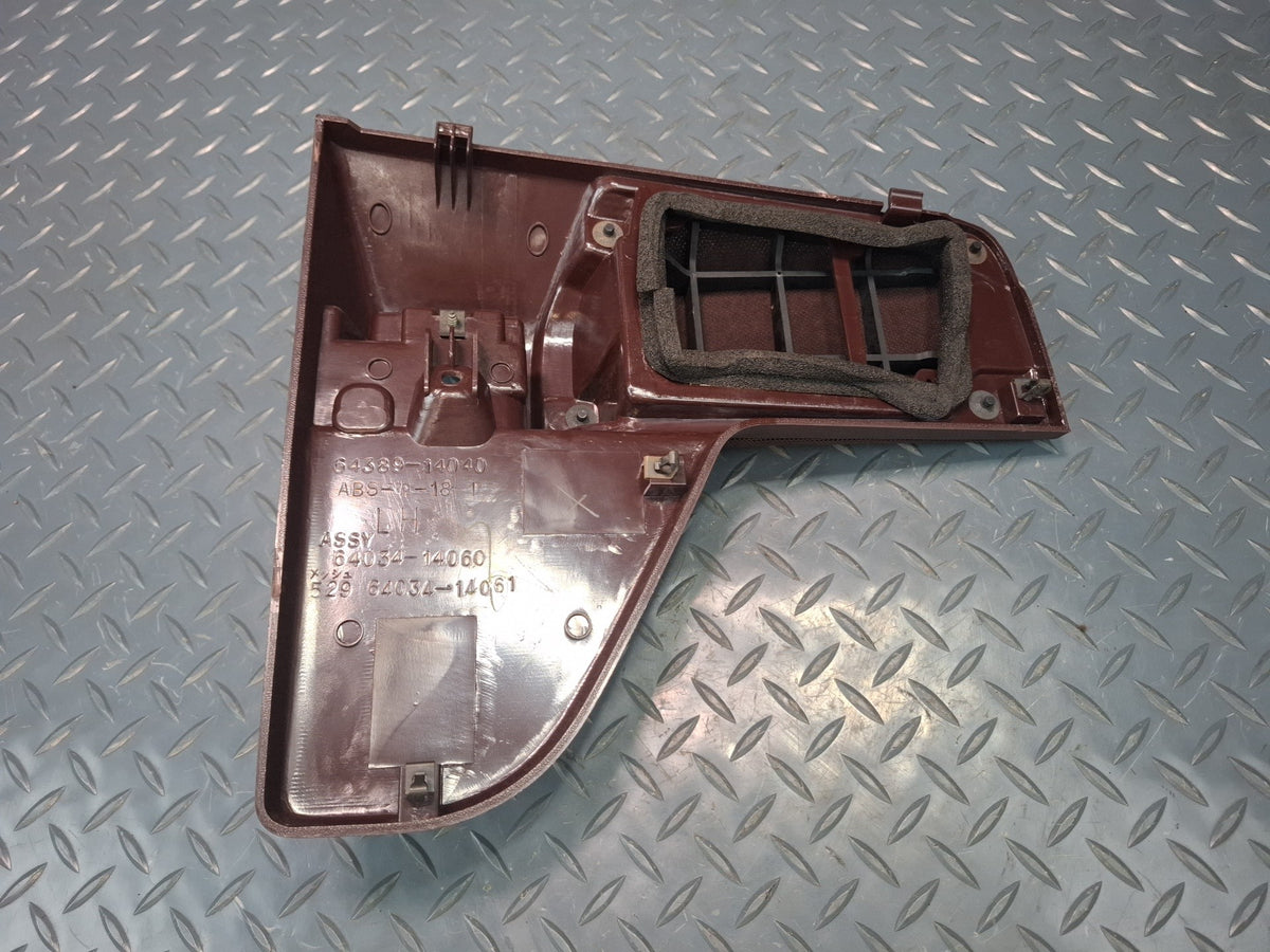 86-92 Toyota Supra MA71 Set of 2 Rear Left & Right Speaker Trim Cover Maroon OEM