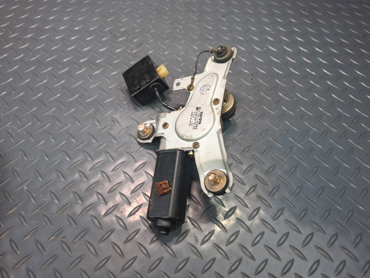 86-92 Toyota Supra MA71 Rear Trunk Lid Tailgate Wiper Motor w Control Unit OEM