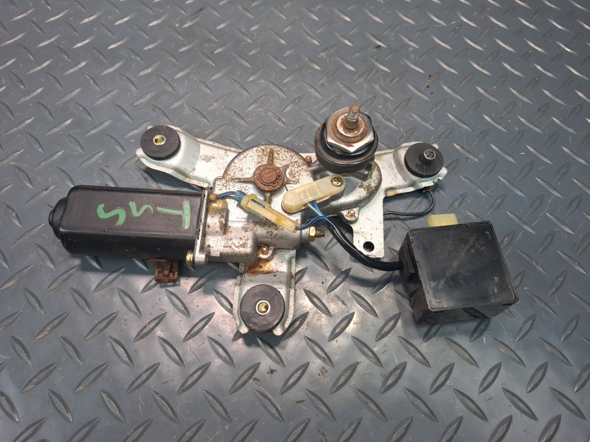 86-92 Toyota Supra MA71 Rear Trunk Lid Tailgate Wiper Motor w Control Unit OEM