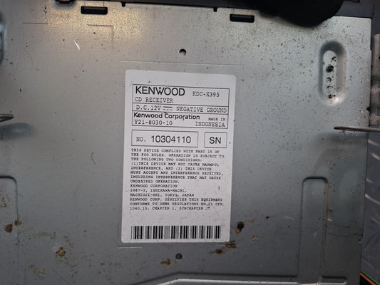 Kenwood KDC-X395 Car Stereo CD Player Receiver w Storage Box