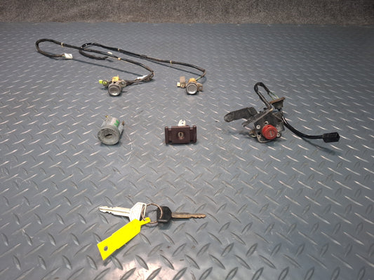 89-92 Toyota Supra MA71 Left & Right Door Trunk Glove Box Lock Cylinder Set OEM