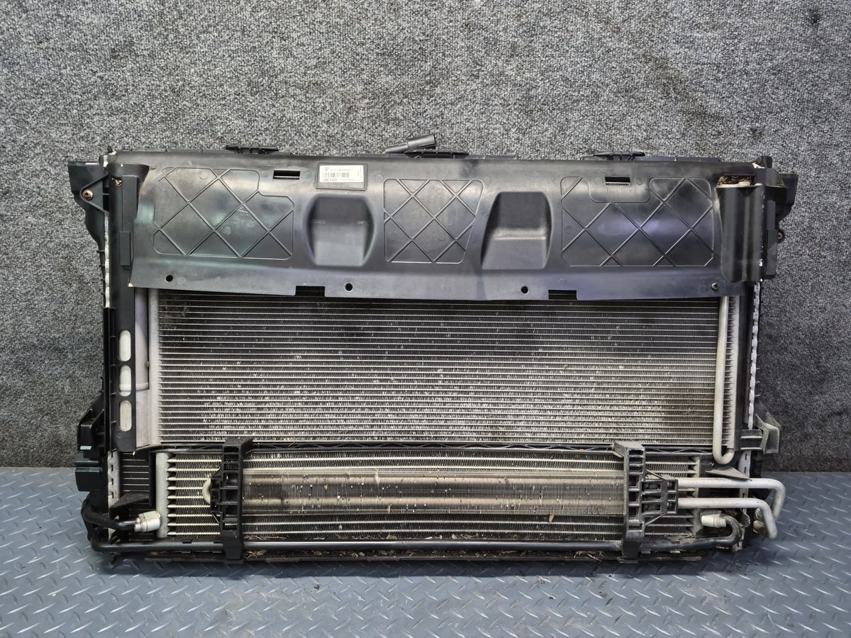 11-16 Porsche Panamera 970 3.6L AWD Engine Coolant Radiator Condenser Fan Assy