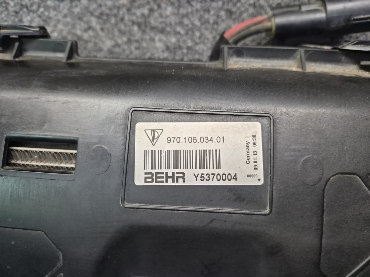 11-16 Porsche Panamera 970 3.6L AWD Engine Coolant Radiator Condenser Fan Assy