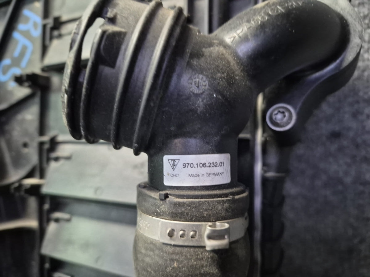 11-16 Porsche Panamera 970 3.6L AWD Engine Coolant Radiator Condenser Fan Assy