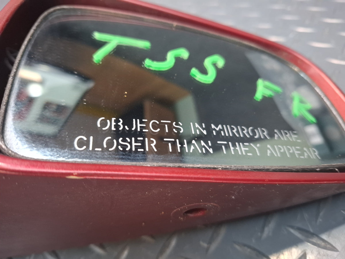 89-92 Toyota Supra MA71 Turbo Right Door Exterior Side View Power Mirror RED OEM