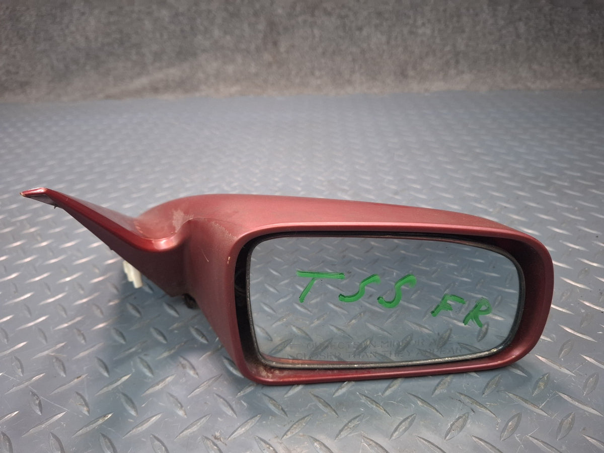 89-92 Toyota Supra MA71 Turbo Right Door Exterior Side View Power Mirror RED OEM
