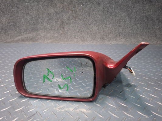 89-92 Toyota Supra MA71 Turbo Front Left Door Side View Power Mirror RED OEM
