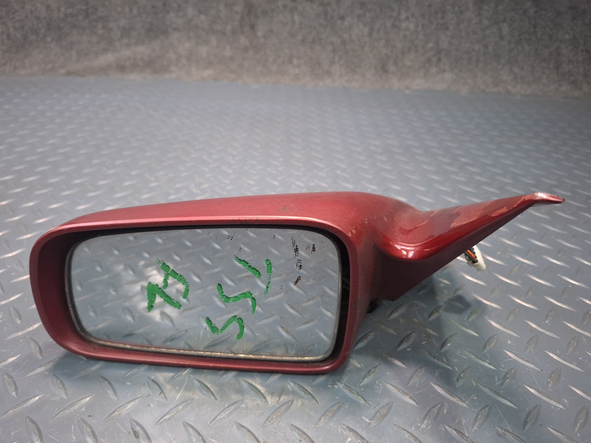 89-92 Toyota Supra MA71 Turbo Front Left Door Side View Power Mirror RED OEM
