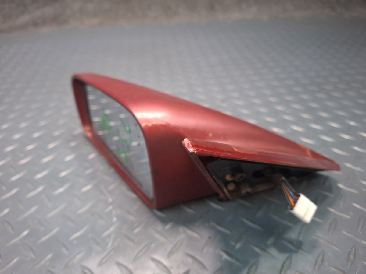89-92 Toyota Supra MA71 Turbo Front Left Door Side View Power Mirror RED OEM