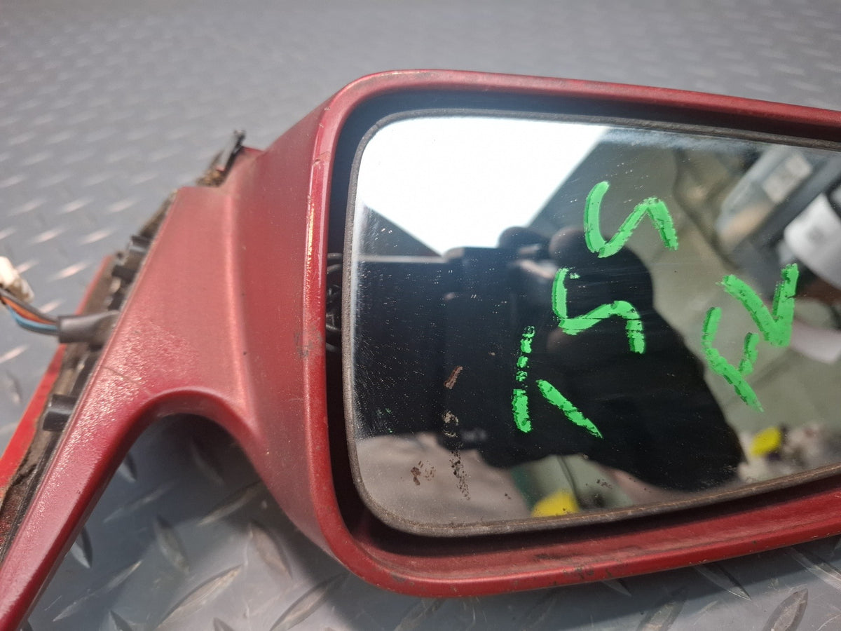 89-92 Toyota Supra MA71 Turbo Front Left Door Side View Power Mirror RED OEM