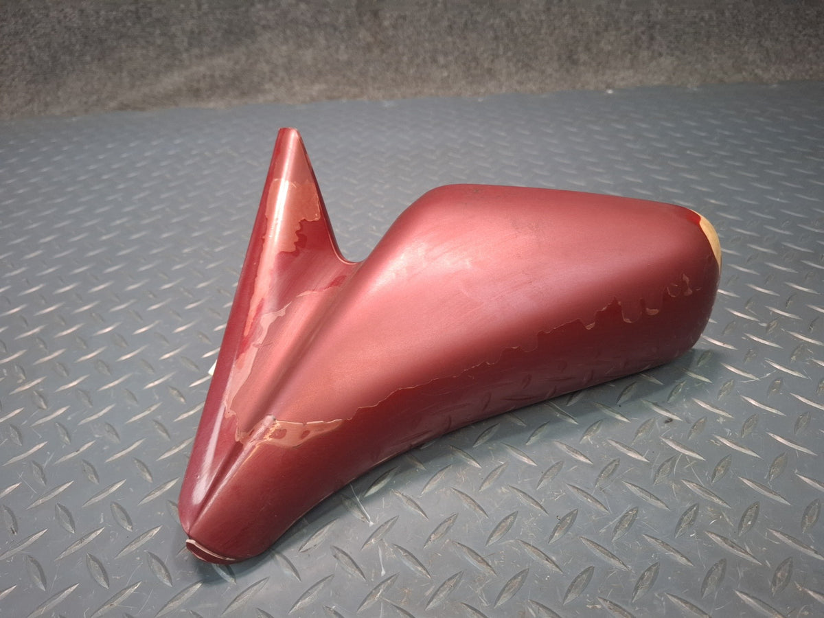 89-92 Toyota Supra MA71 Turbo Front Left Door Side View Power Mirror RED OEM