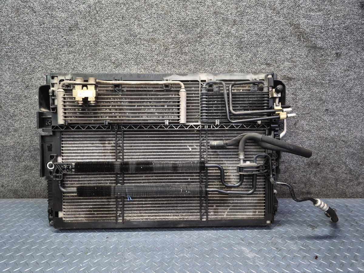 08-09 Mercedes W221 S63 AMG RWD Engine Cooling Radiator AC Condenser OEM