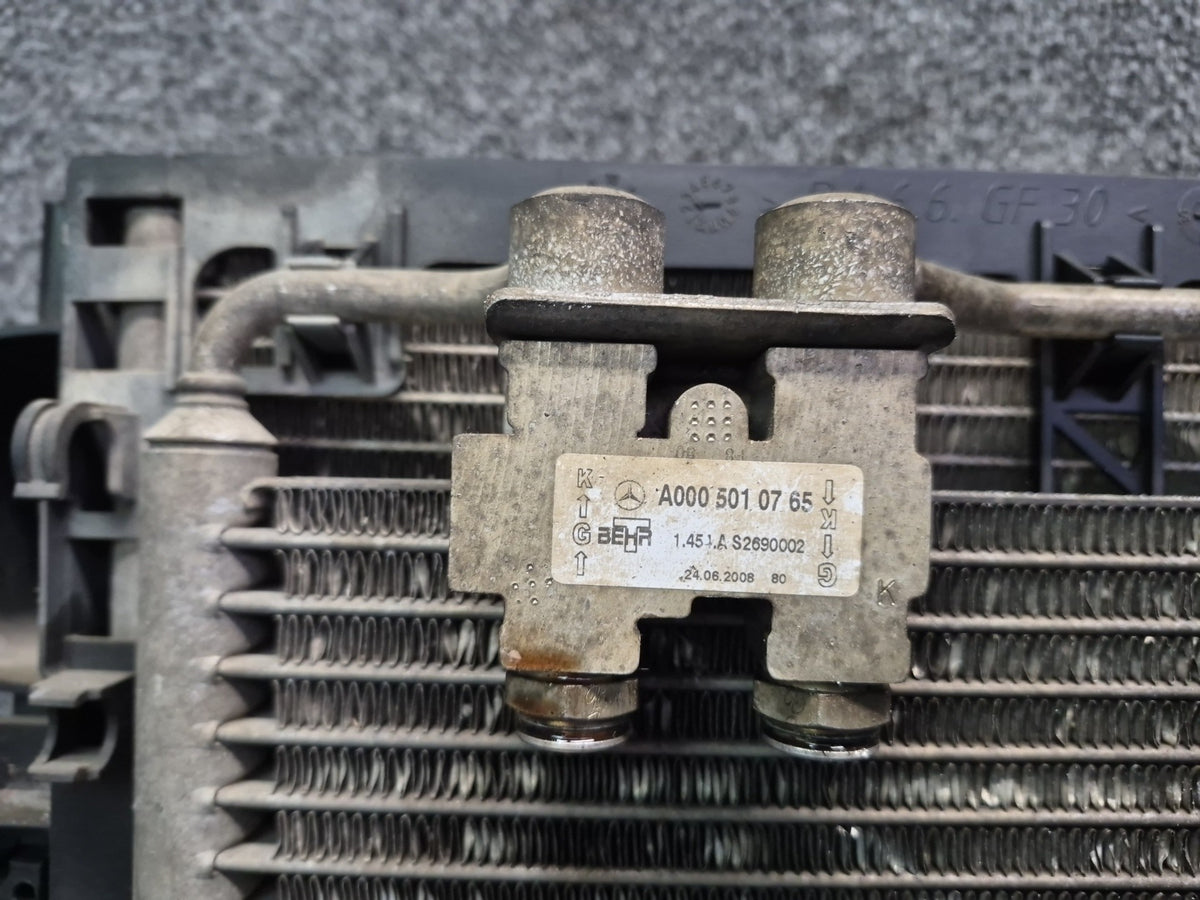 08-09 Mercedes W221 S63 AMG RWD Engine Cooling Radiator AC Condenser OEM