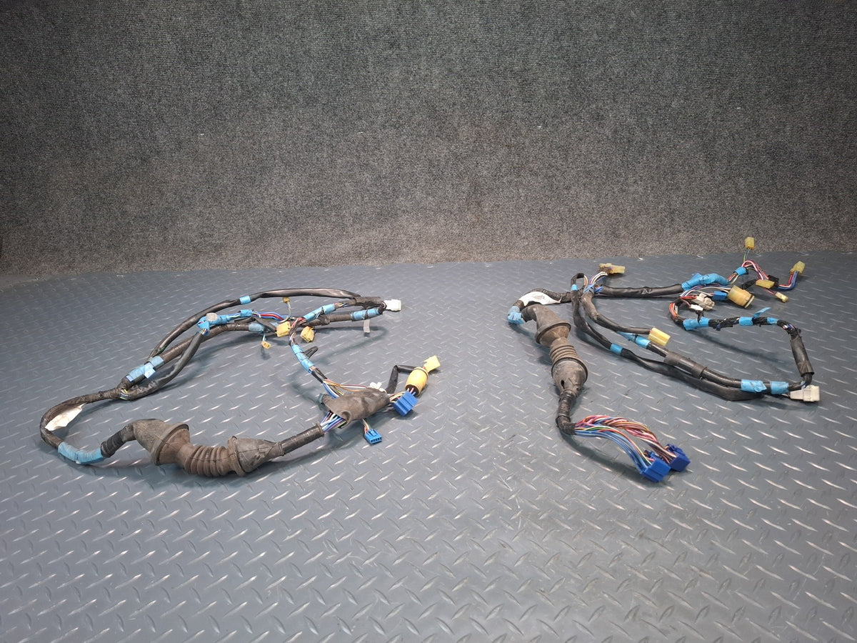 89-90 Toyota Supra MA71 MK3 Set of 2 Left & Right Door Wire Wiring Harness OEM