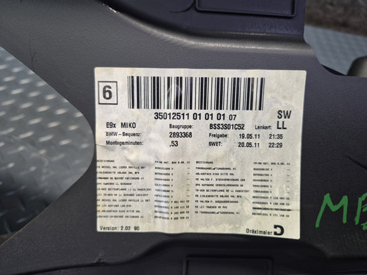 2008-2011 BMW E90 M3 Center Console Trim Cover Panel w Armrest Damaged