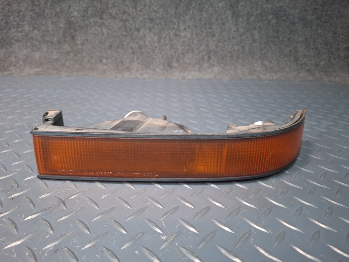 89-92 Toyota Supra MA71 Set of 2 Front Bumper Turn Signal Marker Light OEM