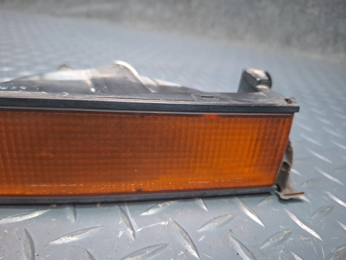 89-92 Toyota Supra MA71 Set of 2 Front Bumper Turn Signal Marker Light OEM